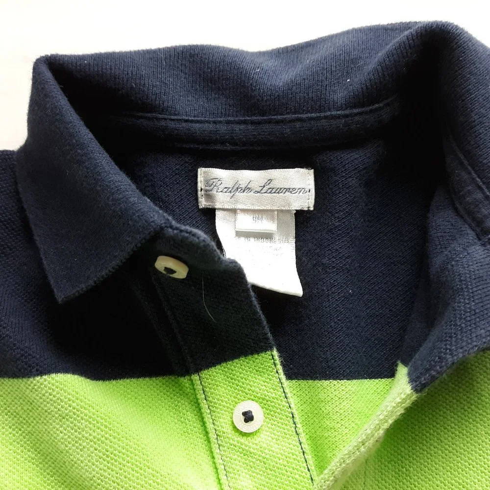 Ralph Lauren Striped Boys Onesie